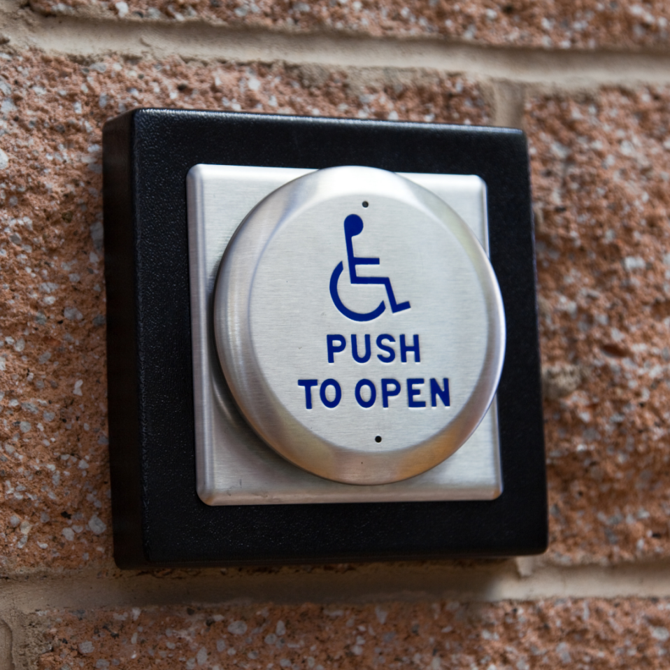 Photo of handicap push to open button