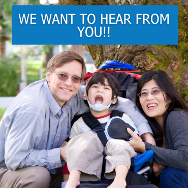 Man and woman with child who is in a wheelchair