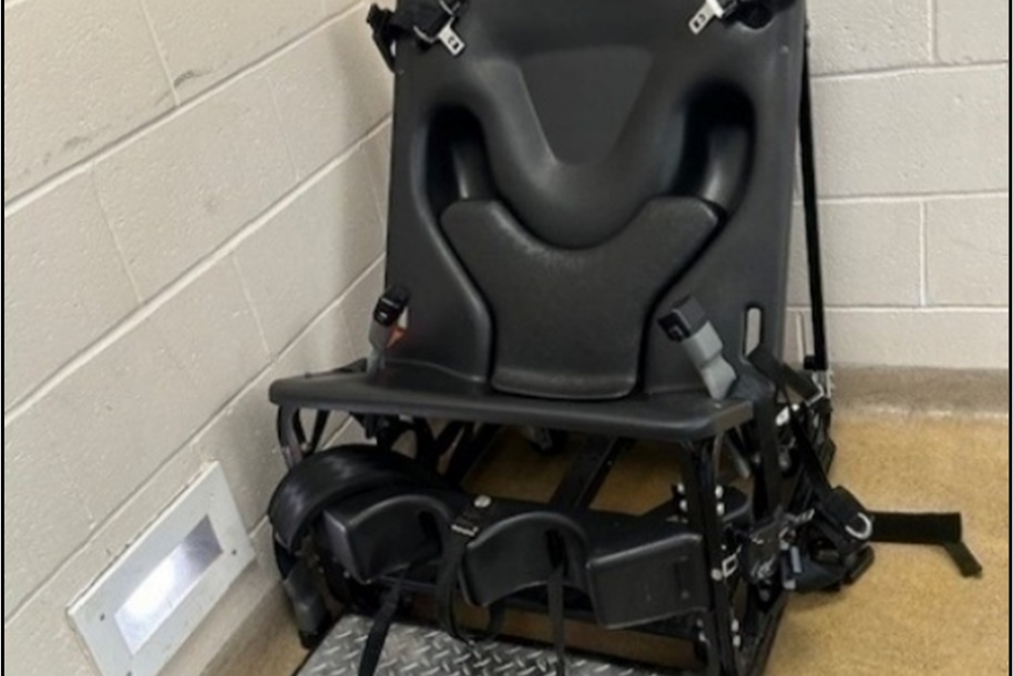 Photo of Restraint chair at CTPHC, March 2025